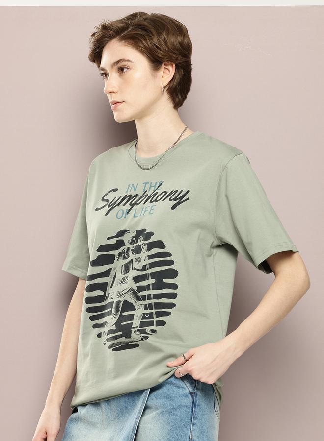 Dillinger Women Oversized Printed Tshirt - Image 3