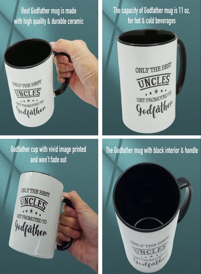 MALLAbyLAMMA Godfather Mug 11 Ounces Ceramic Coffee Cup with Bottle Opener Keychain, Gift for Godfather Proposal, Birthday, Father’s Day, Christmas from Godchild - Image 2
