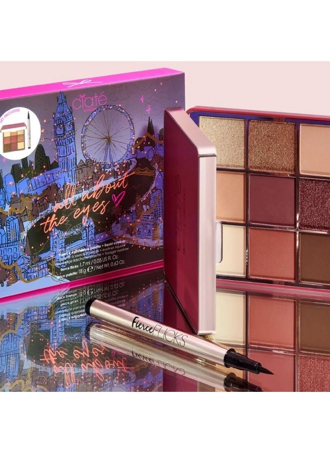 Ciate London - Ciaté London All About The Eyes Kit Contains 9Pan Eyeshadow Spice Palette And Fierce Flicks Black Eyeliner - Image 1