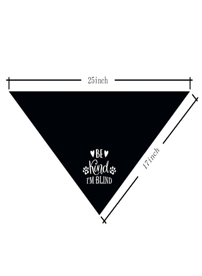 ZPPRJF Be Kind I'm Blind Dog Bandana - Black Triangle Scarf Accessory for Small, Medium, Large Dogs - Funny Cute Pet Accessory (D19) - Image 4