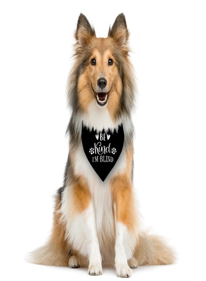 ZPPRJF Be Kind I'm Blind Dog Bandana - Black Triangle Scarf Accessory for Small, Medium, Large Dogs - Funny Cute Pet Accessory (D19) - Image 3