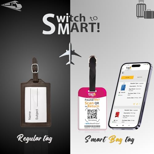 tag8 2 Pack Luggage Tags for Suitcases 26 Initial Letter Travel Luggage Baggage Identification Labels ID Tag with Global Loss Recovery Service Airline Compliant SITA World Tracer Code Enabled C - Image 3
