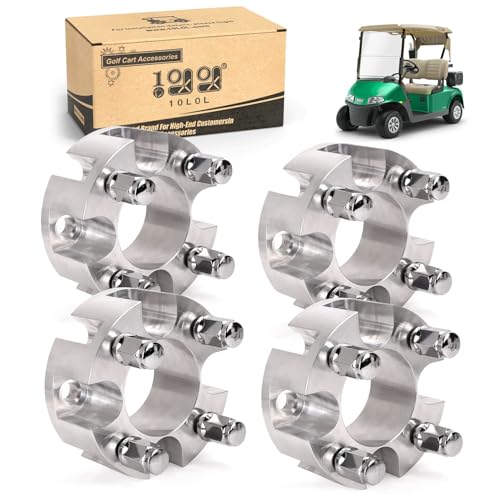 10L0L Golf Cart Wheel Spacers Adapters 2 Inch for Yamah, EZGO, Club Car 4 Lug (4x4 Bolt Pattern, 68mm Hub Bore, 1/2-20 Studs) - 4 Pack - Image 1