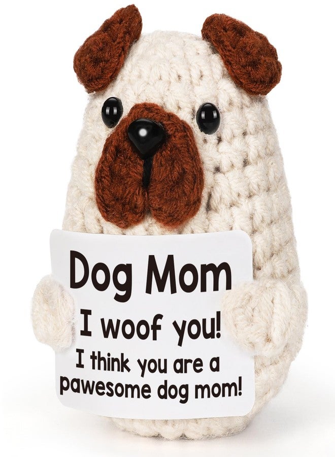 Lodeskee Dog Mom Valentines Day Gifts for Women Doggy Mommy, Handmade Crochet Animals Puppy Doggie Figurine for Women Dogs Lovers Birthday, I Love You Presents for Pet Owner Fur Mama Thanksgiving Christmas - Image 1