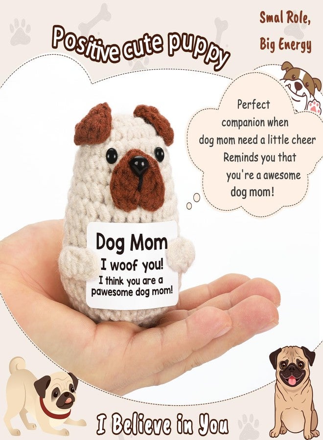 Lodeskee Dog Mom Valentines Day Gifts for Women Doggy Mommy, Handmade Crochet Animals Puppy Doggie Figurine for Women Dogs Lovers Birthday, I Love You Presents for Pet Owner Fur Mama Thanksgiving Christmas - Image 2