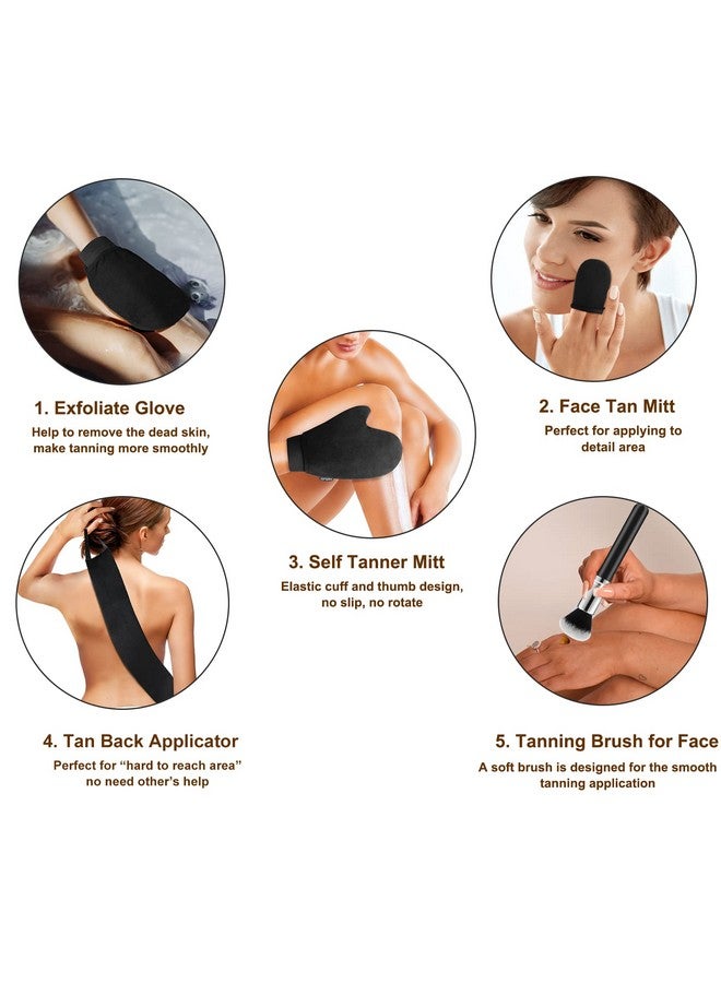 CeleCily CeleCily Self Tanning Mitt Applicator Kit Tanning Mitts Self Tanner Applicator Set Self Tanning Glove for Self Tan Mitt Applicator Kit, Back Tanning Applicator,Self Tanner Mitt Applicator Tanning Kit  - Image 2