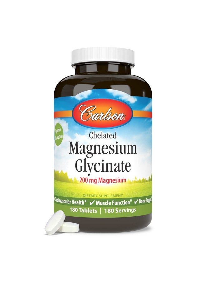 Carlson Chelated Magnesium 200mg, 180 Tablets - Image 4