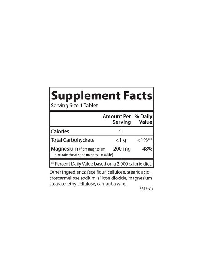Carlson Chelated Magnesium 200mg, 180 Tablets - Image 3