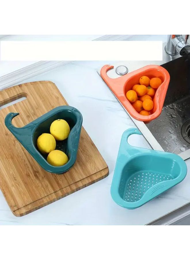 4pcs Swan Design Sink Basket Set Blue Green Random Color Sink Organizer Strainer - Image 2