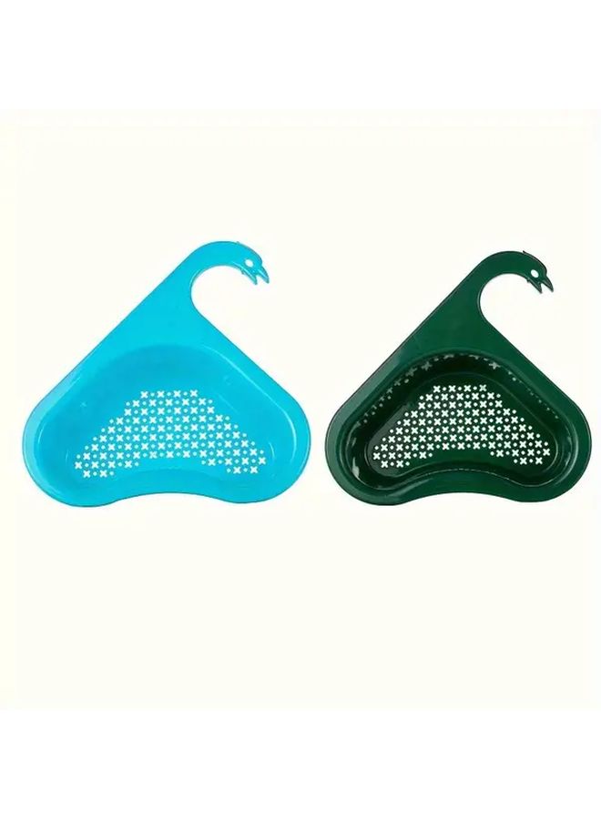 4pcs Swan Design Sink Basket Set Blue Green Random Color Sink Organizer Strainer - Image 5