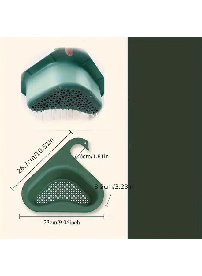 4pcs Swan Design Sink Basket Set Blue Green Random Color Sink Organizer Strainer - Image 3