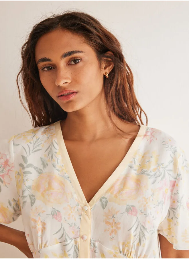 women'secret Capri Floral Print Pyjamas