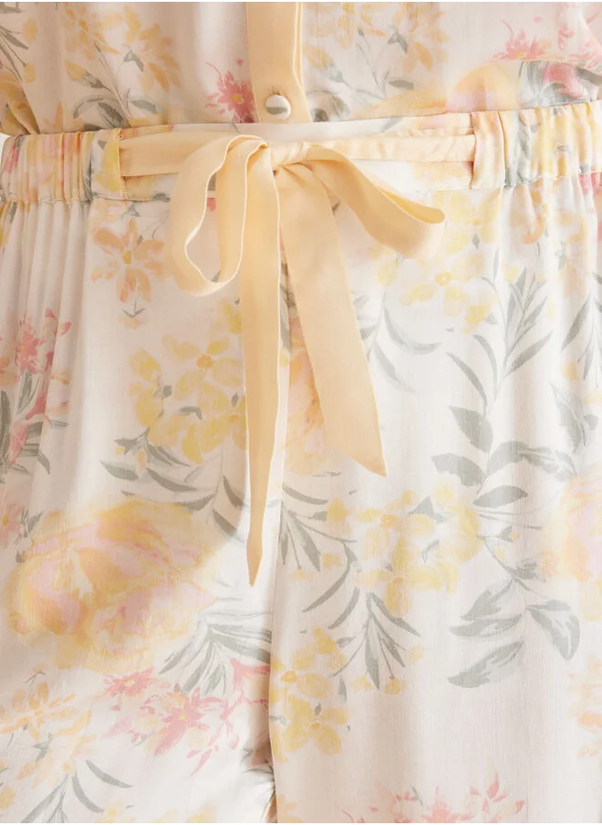 women'secret Capri Floral Print Pyjamas