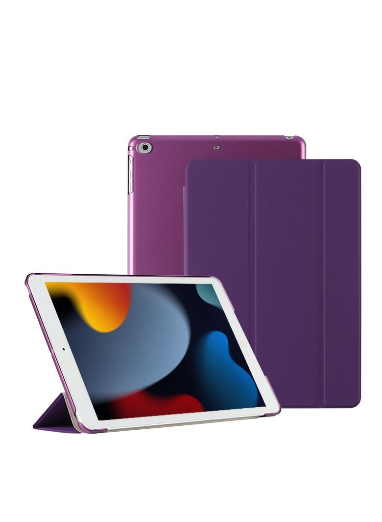 Loquat Protective Tri-Fold Case Cover For iPad Purple