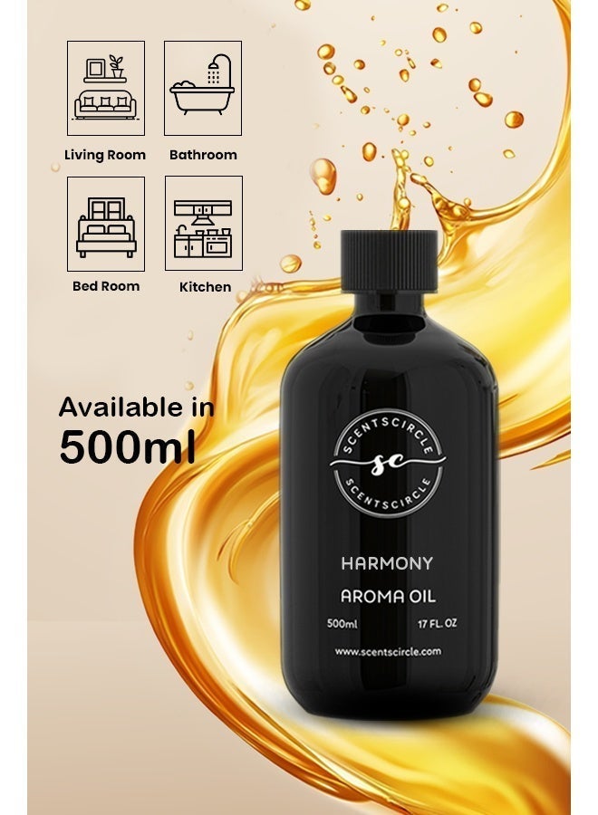 Scentscircle Harmony Diffuser Fragrance Oil 500ml - Calming Aromatherapy Scent Refill for Diffusers, Peaceful Floral Essential Oil for Home, Office & Spa | Scentscircle - Image 5