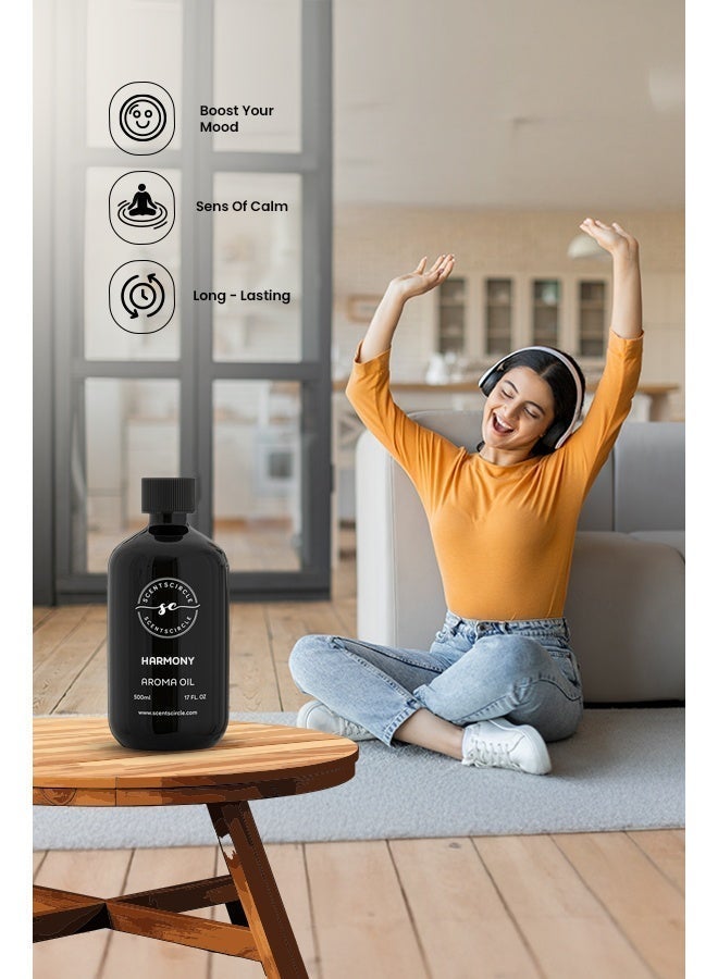 Scentscircle Harmony Diffuser Fragrance Oil 500ml - Calming Aromatherapy Scent Refill for Diffusers, Peaceful Floral Essential Oil for Home, Office & Spa | Scentscircle - Image 3
