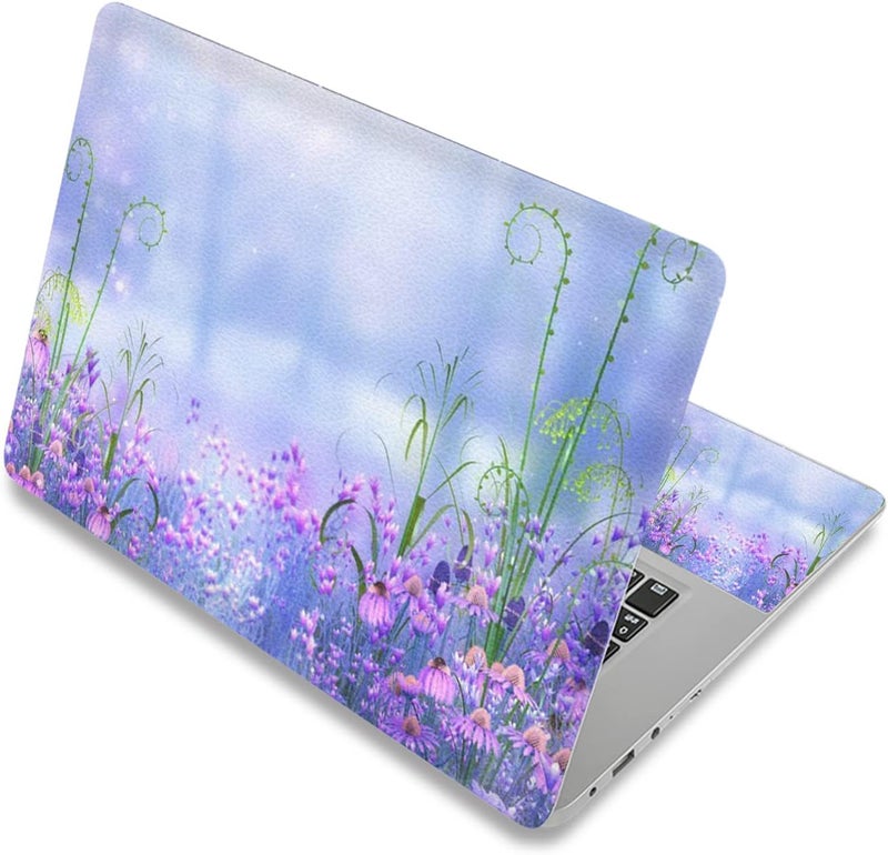 Laptop Skin Sticker Decal,12" 13" 13.3" 14" 15" 15.4" 15.6 inch Laptop Skin Sticker Cover Art Decal Protector Notebook PC (Lavender)