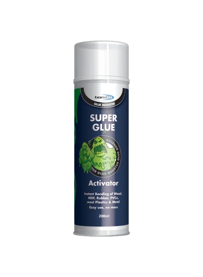 Bond It Bond-It Glue Monster Superglue Activator - Instant Bonding of Wood, MDF, Rubber, PVCu, Most Plastics & Metal. Easy Use, No Mess 200ml - Image 2