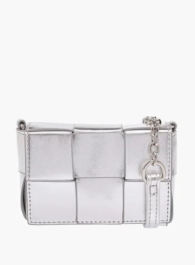 Flora Bella By Shoexpress Girls Textured Crossbody Bag With Detachable Strap And Flap Closure