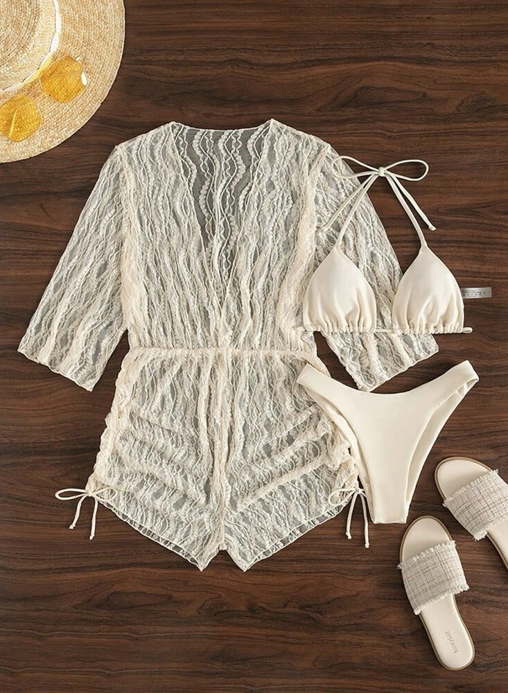 Fashionable Women's Bikini Swimsuit Three Piece Set - Image 1