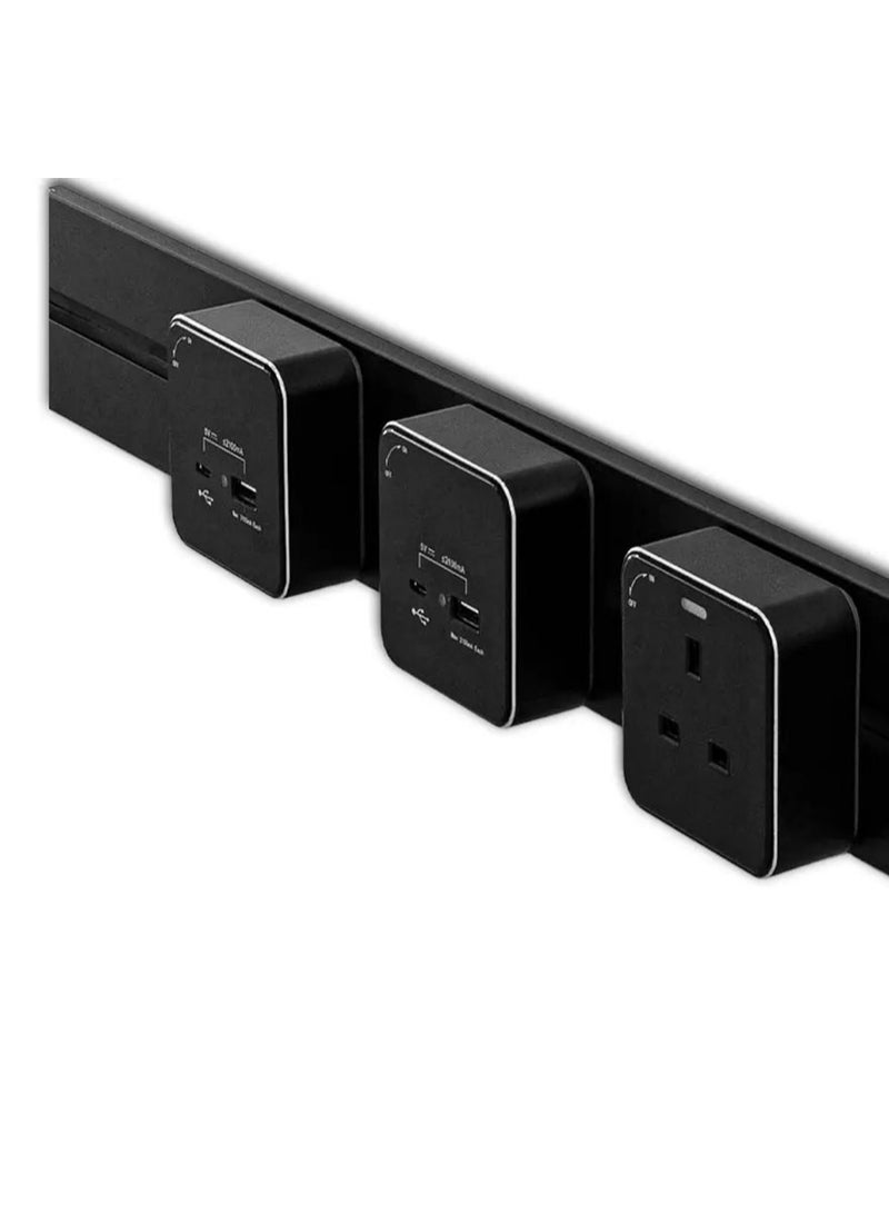 A 100cm electrical outlet strip with a unique and modern design that adds a more beautiful touch to the walls. - Image 3