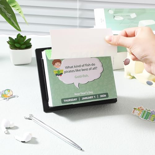 JOJOKALL 2026 Desk Calendar 2026 Daily Kids Joke Calendar Lunch Box Notes For Kids Fun Daily Calendar with Puns Jokes for Kids Jan Dec 2026 4768 TearOff Pages Funny Gifts for Children - Image 3
