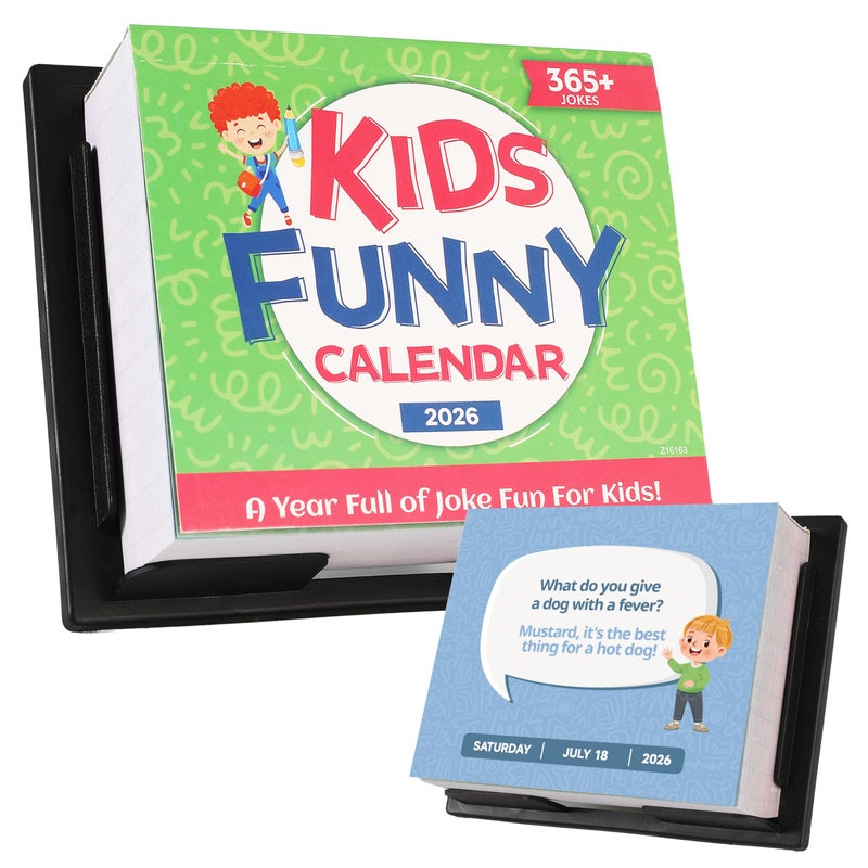 JOJOKALL 2026 Desk Calendar 2026 Daily Kids Joke Calendar Lunch Box Notes For Kids Fun Daily Calendar with Puns Jokes for Kids Jan Dec 2026 4768 TearOff Pages Funny Gifts for Children - Image 2