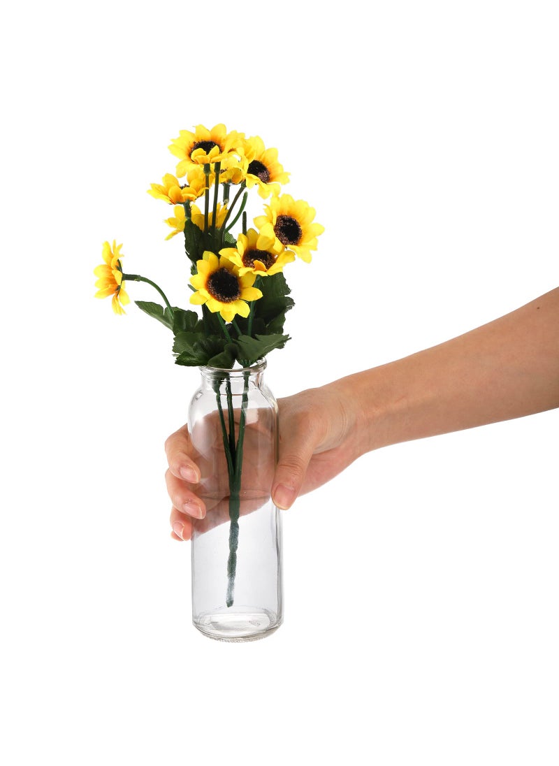 Lyellfe Lyellfe Set of 12 Glass Bud Vase  Clear Vases for Flowers  Small Vintage Floral Vase in Bulk for Centerpieces  Office  Dinning Table  Wedding Reception  - Image 5