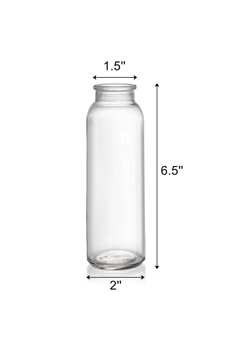 Lyellfe Lyellfe Set of 12 Glass Bud Vase  Clear Vases for Flowers  Small Vintage Floral Vase in Bulk for Centerpieces  Office  Dinning Table  Wedding Reception  - Image 2