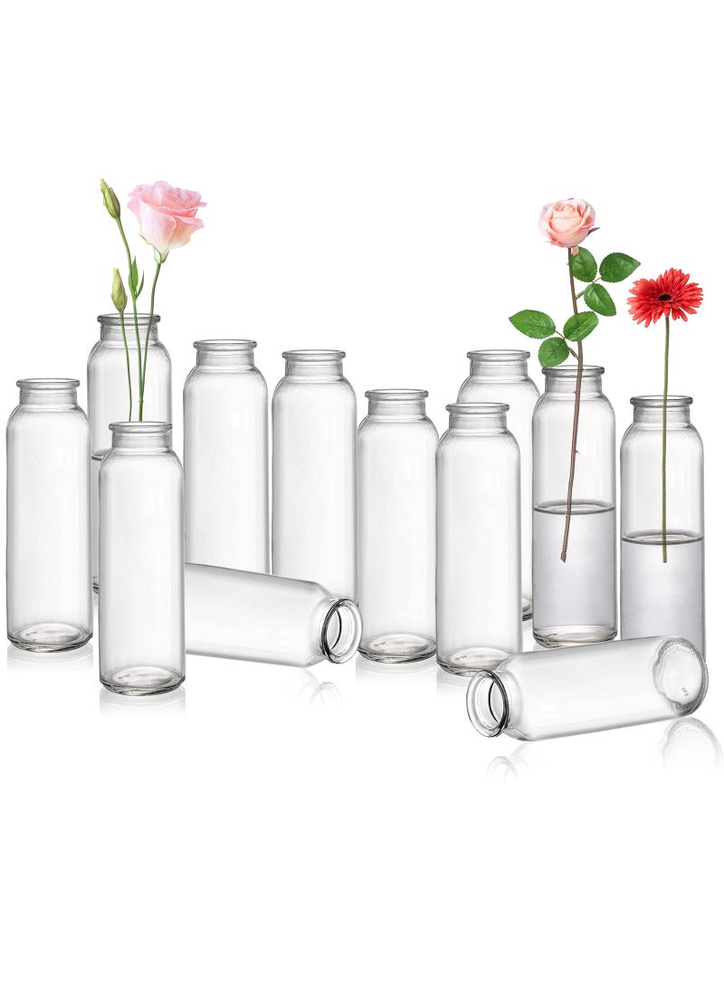 Lyellfe Lyellfe Set of 12 Glass Bud Vase  Clear Vases for Flowers  Small Vintage Floral Vase in Bulk for Centerpieces  Office  Dinning Table  Wedding Reception  - Image 1