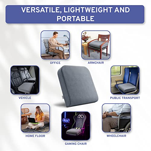 ComfySure Seat Cushion Extra Large - Firm Memory Foam Chair Pad for Recliner, Wheelchair, Office Chair, Stadium, Bleacher, Car, Floor, Patio Furniture, Bariatric Overweight Users 19”x17”x3” - Image 3