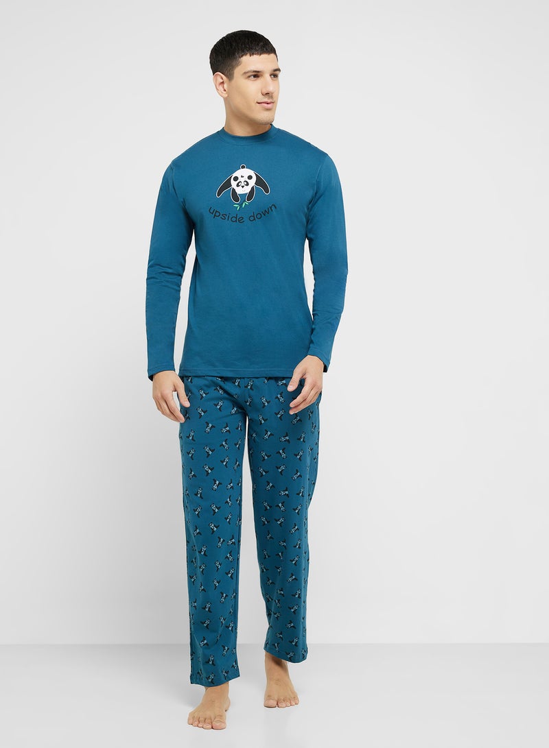 Robert Wood Nightwear T-Shirt & Pants Sets  - Image 1