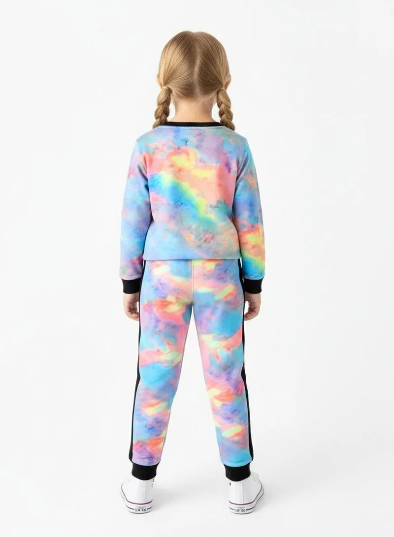 babyqlo Neon Glow Tie-Dye 2 piece Set for Girls