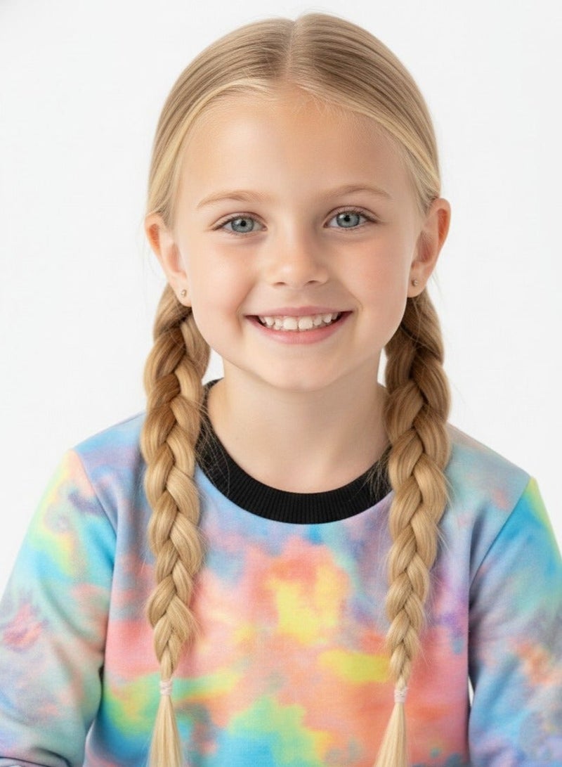 babyqlo Neon Glow Tie-Dye 2 piece Set for Girls - Image 5
