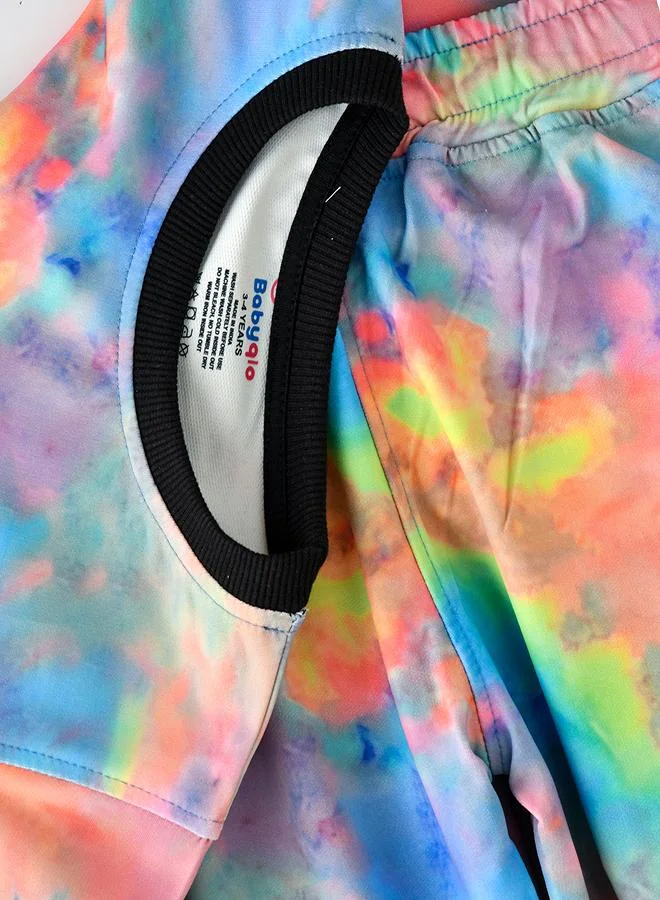 babyqlo Neon Glow Tie-Dye 2 piece Set for Girls