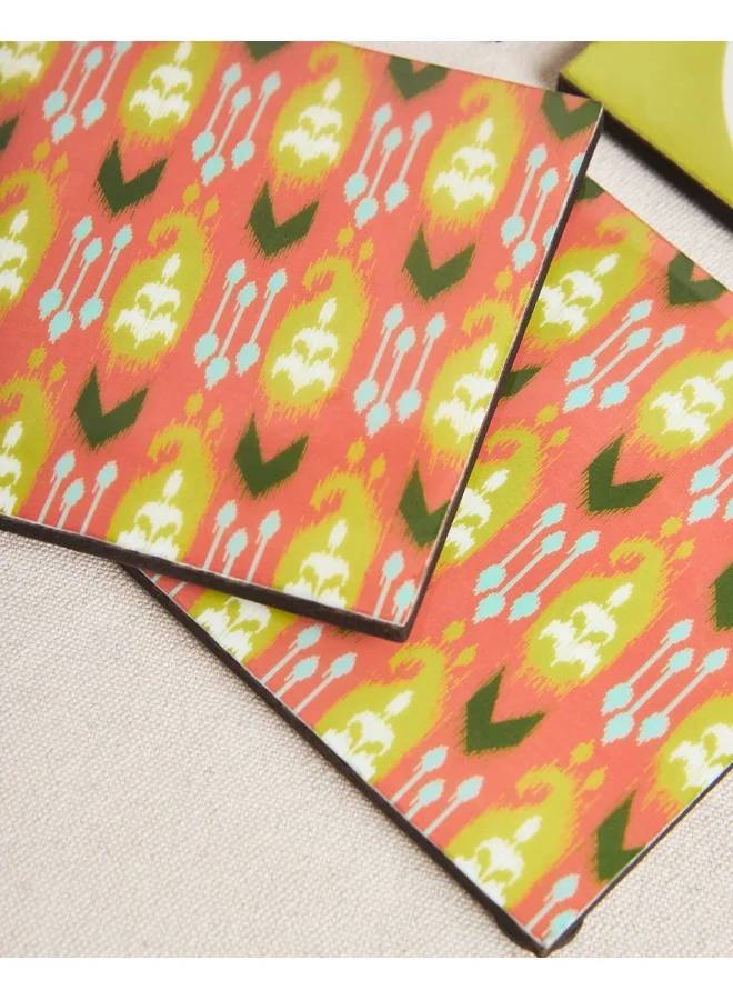 Chumbak Chumbak Serenade Wooden Coasters -  Set of 6 | Coasters - 4inch, Set of 6 | Dining accessories | Tea/Coffee Coaster | Wooden Coasters