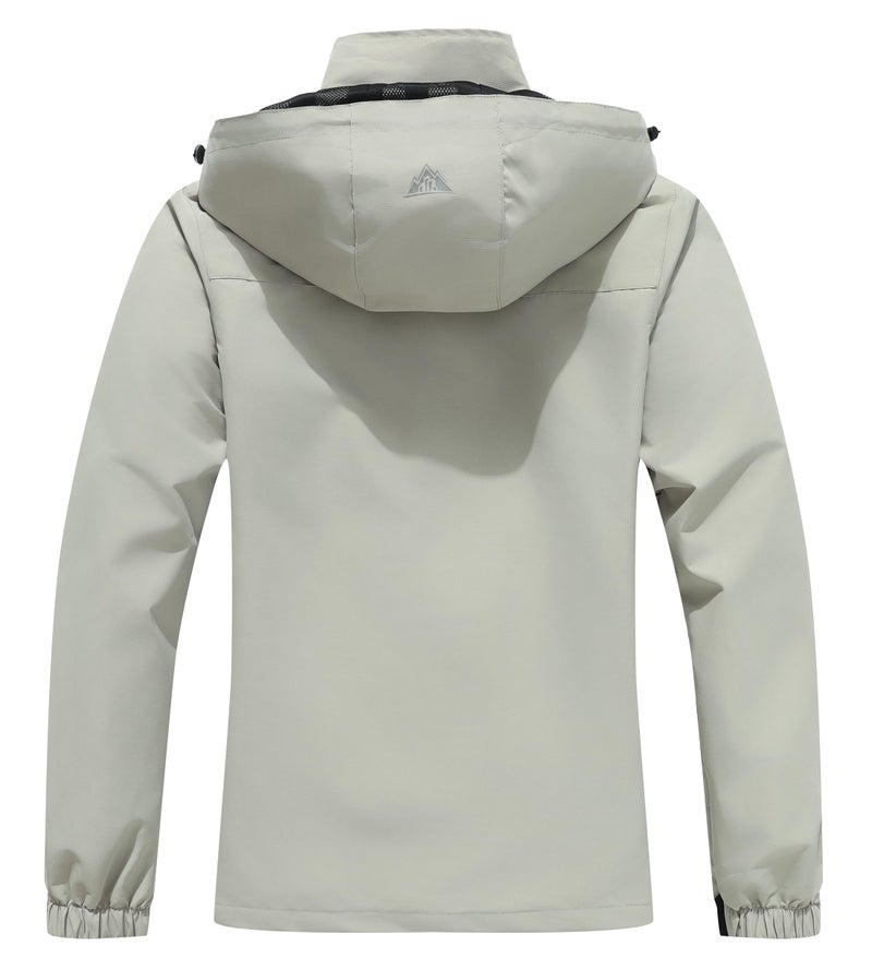 DECKTIN Women's Waterproof Lightweight Rain Jacket Windproof Breathable Trench Coat Detachable Hood Raincoats Outdoor Hiking Jacket - Image 2
