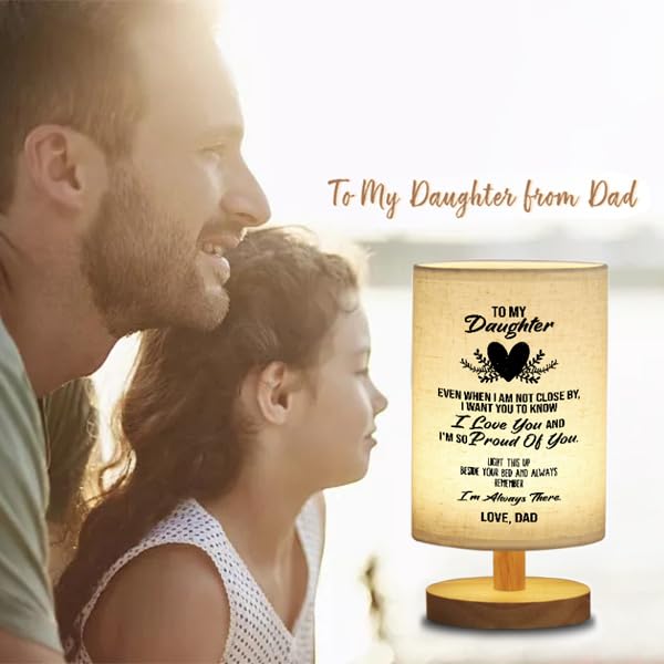 WSYEAR Birthday Gift for Daughter from Dad,to My Daughter Gifts from Dad- Table Lamp Father Daughter Gifts for Grown Daughter - Image 3