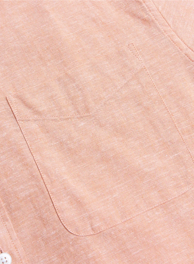 GIORDANO  Men's Slim Linen Cotton Short-Sleeve Shirt for Men | Best Price UAE