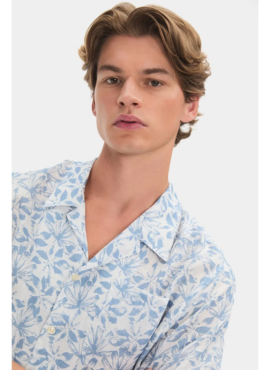 JUNE Exclusive Men's Short Sleeve Patterned Shirt