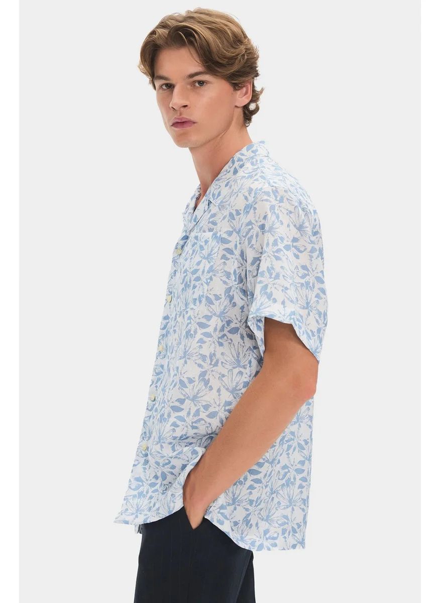 JUNE Exclusive Men's Short Sleeve Patterned Shirt