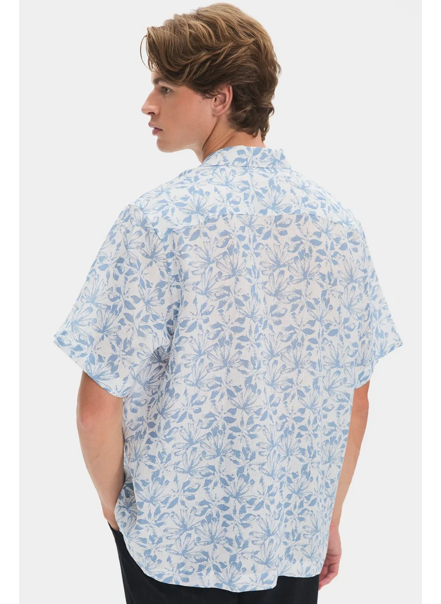 JUNE Exclusive Men's Short Sleeve Patterned Shirt