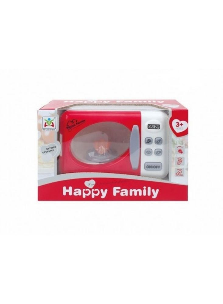Happy Family Toy Microwave Oven – Battery Operated Kitchen Playset for Kids