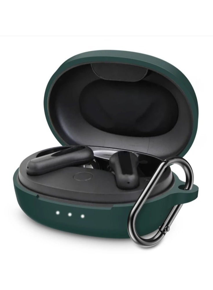 Silicone Carrying Case for Anker Soundcore Life P2 Mini, Portable Scratch Shock Resistant Cover with Carabiner (Green) - Image 1