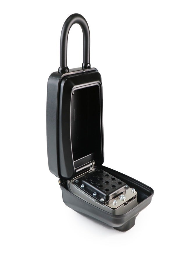 Generic - Punch Button Lock Box Portable Shackle LockBox For Outside Fits House Keys Car Keys More Keypad Safe Box Digital Push Button Combination Lock - Image 1