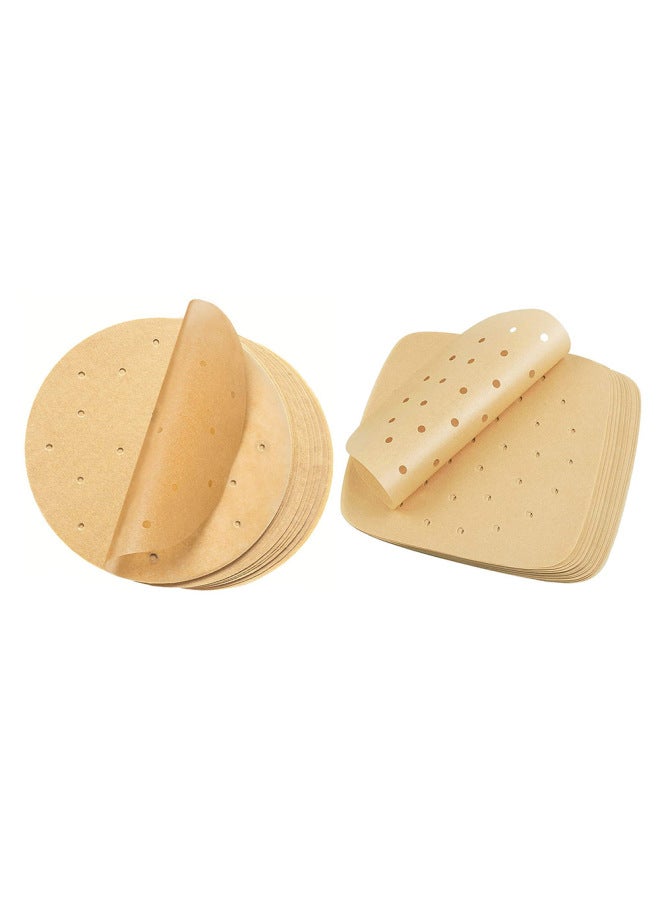 Household Paper Tray Baking Paper Air Fryer Pad Paper Baking Silicone Oil Paper Oil-absorbing Paper Air Fryer Special Paper-Specifications:14 * Cm, , With Holes-Color:White  - Image 3