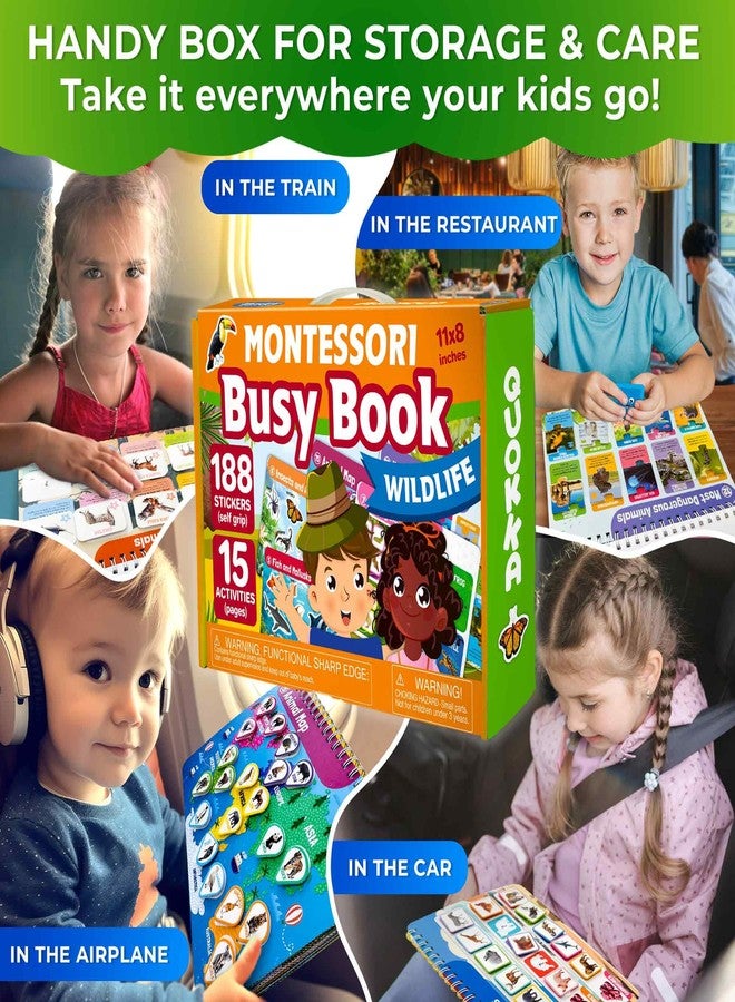 QUOKKA Montessori Busy Book for Ages 4-8 - Pre K Toddler Learning Activities for Homeschooling - My Preschool Busy Book for Toddlers 3-5 - 15 Kids Educational Animal Activities - Image 5