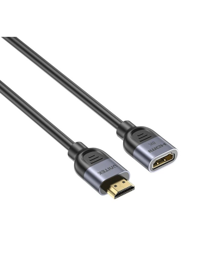 Unitek Ultra Stream 8K HDMI Extension Cable, Black – High-Speed HDMI 2.1 Extension Supporting 8K@60Hz, 4K@120Hz, HDR, Dolby Vision, eARC, and 48Gbps Bandwidth – 0.5 Meter