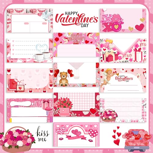 Lincia 36 Pack Valentine's Day Mini Notepads Valentines Gifts Bulk 4 x 3 Inch Heart Small Notebook Valentines Stationery Galentines Party Favors for Teacher Student School Classroom Supplies(Heart) - Image 3