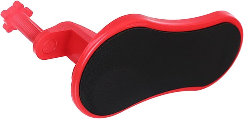 Red Clamp On Computer Arm Rest Extender And Table Mount Wrist Support Shelf - Image 1